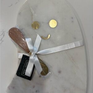Halloween Ghost marble board with knife